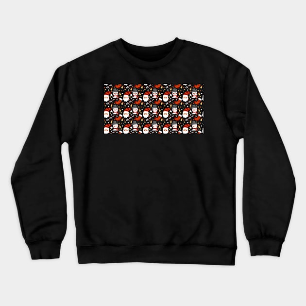 Funny Santa Ho ho ho christmas pattern Crewneck Sweatshirt by mckinney